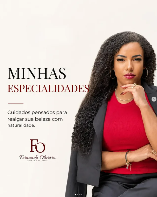 Projeto de comunicação visual para Fernanda Oliveira